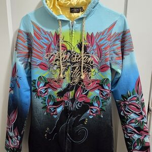 Christian Audigier Graphic Panther Jacket Small (XL)